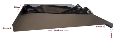 Edelstahl Arbeitsplatte zum Verkleiden einer Küchenarbeitsplatte